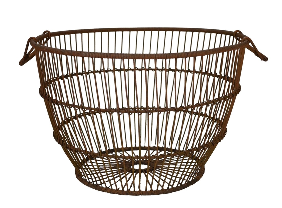 Antique Large Metal Clamming Basket w 2 Handles (1 of 7)