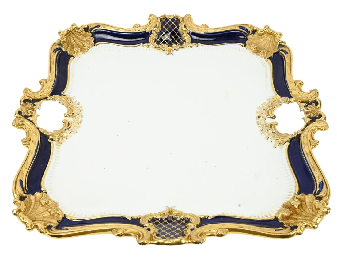 Antique Meissen Porcelain Platter w Shell Motif (1 of 7)