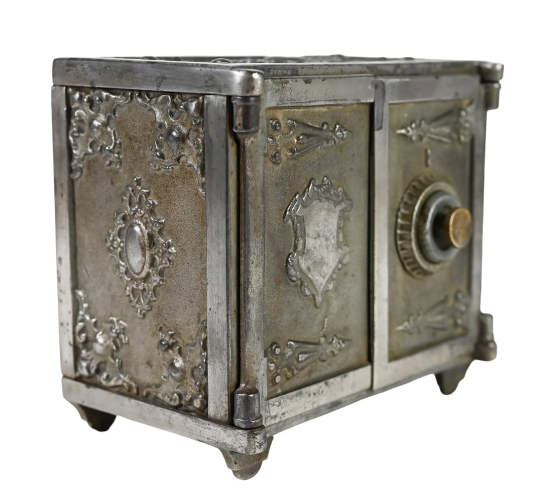 Antique Henry Hart Double Door Medallion Safe Bank (1 of 7)
