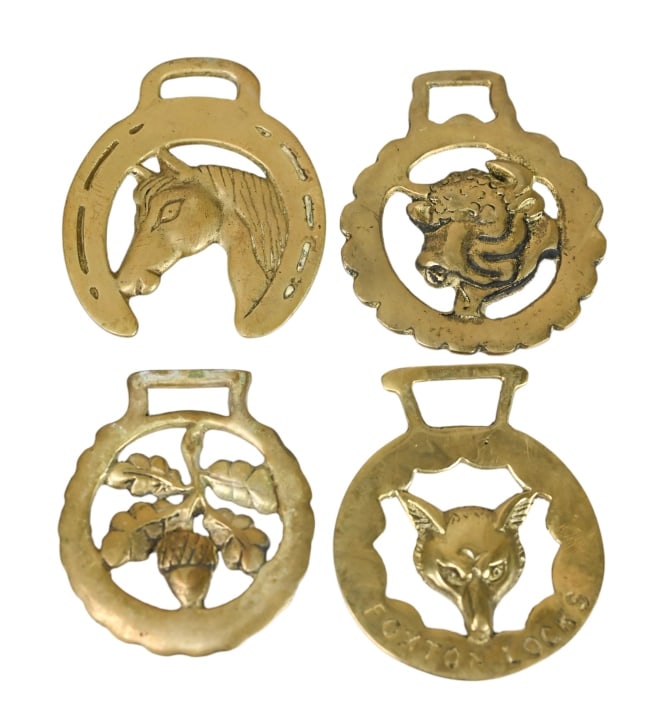 4 Vintage Brass Horse Bridal Charms (1 of 6)