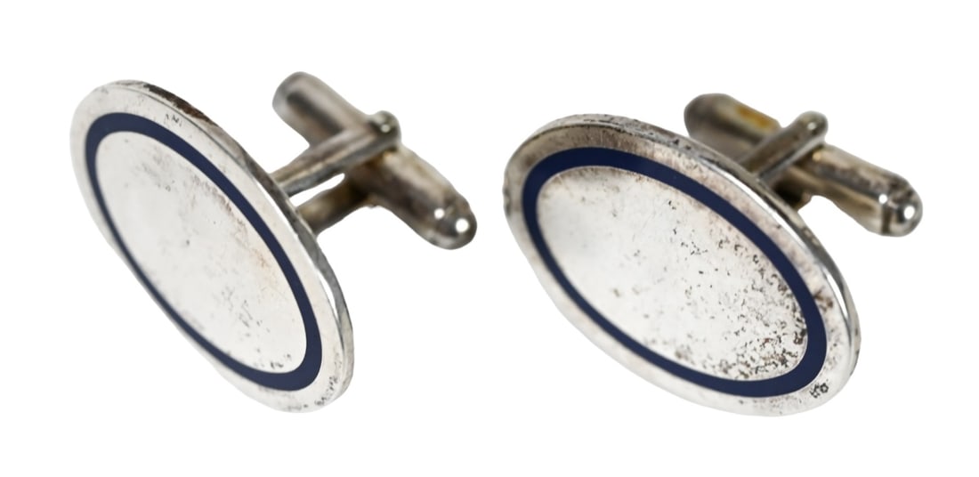 Pair Vintage Tiffany Sterling Silver Cufflinks (1 of 6)