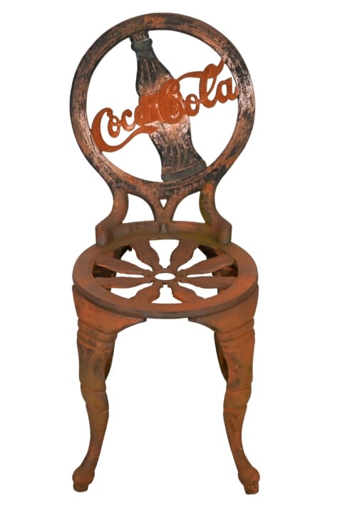 Vintage Cast Iron Coca Cola Outdoor Chair (1 of 16)