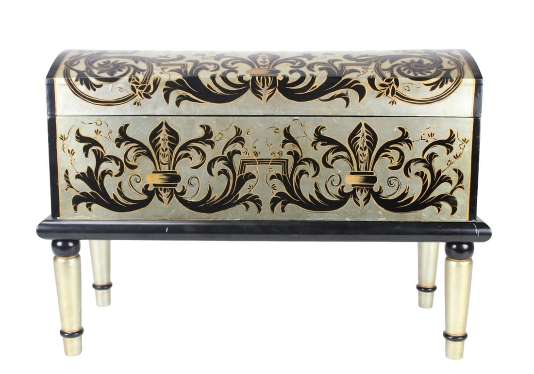 Florentine Hand Painted Gold Foil Table Box Stand (1 of 12)