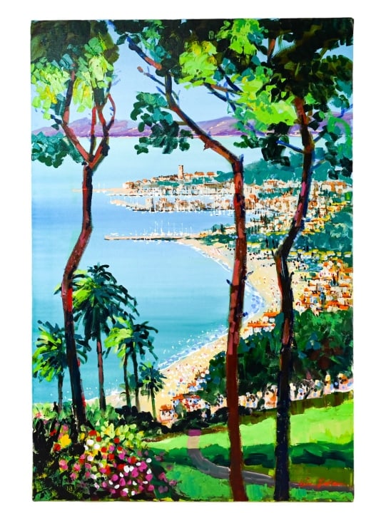 Kerry Hallam Signed Painting Above the Riviera (1 of 14)