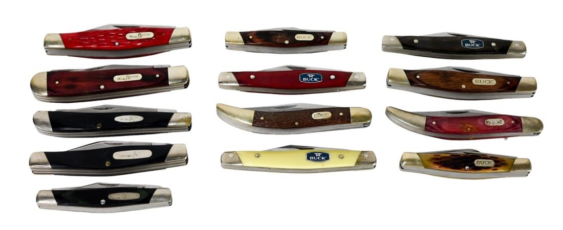 Collection 13 Buck Folding Pocket Knives (1 of 8)