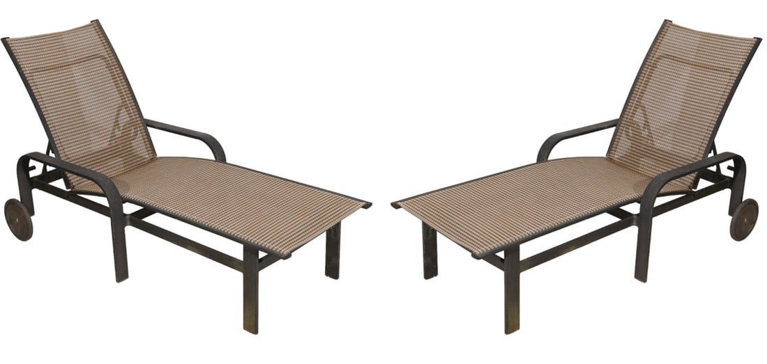 Pair Brown Jordan Cast Aluminum Lounge Chairs (1 of 17)