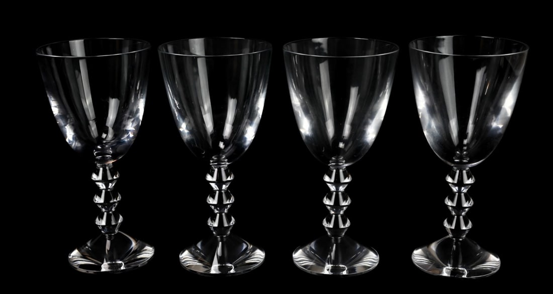 4 Baccarat France Vega Medium Stem Crystal Glasses (1 of 8)