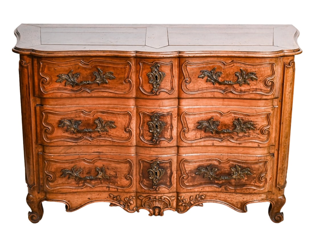 Antique French Provincial carved Oak Commode