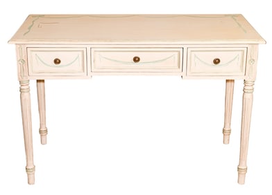 French Country Carved Painted Ladies Desk