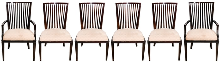 Barbara Barry for Baker Carved Upholstered Chairs