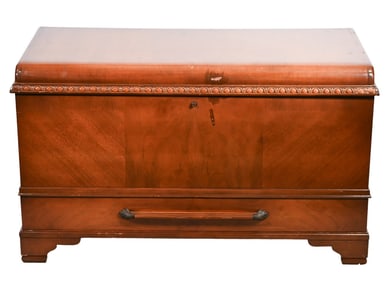 Vintage Hand Carved Mahogany Blankest Chest