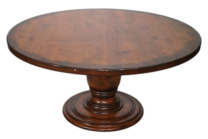 Zimmerman Carved Cherry Round Pedestal Table