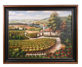 Mural Size Oil Painting Tuscany Italy Hill Sides