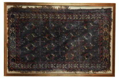 Antique Qazvin Kilim Prayer Rug Framed