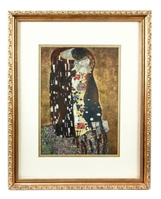 Gustave Klimt Lithograph Framed The Kiss