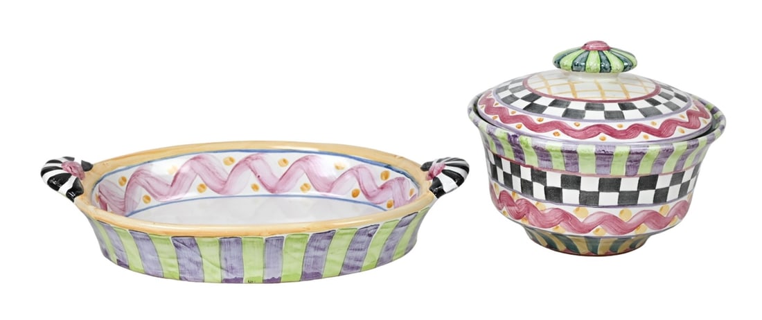 Mackenzie Childs Piccadilly Gratin & Souffle Dish (1 of 10)