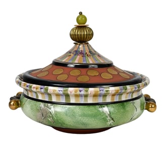 Mackenzie Childs Hand Painted Covered Tureen