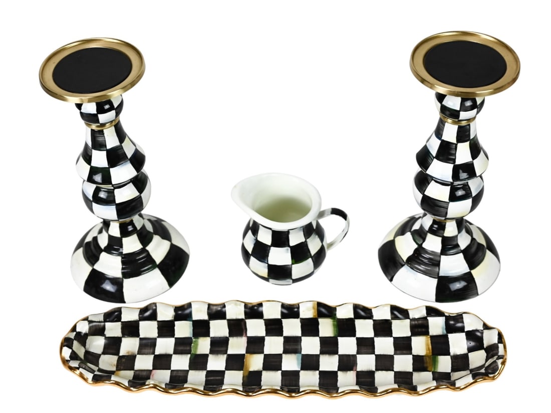 Mackenzie Childs Courtley Check Table Top Pieces (1 of 9)