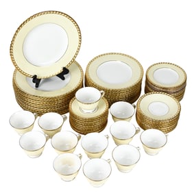 Mintons England Porcelain Dinner Service Ivory