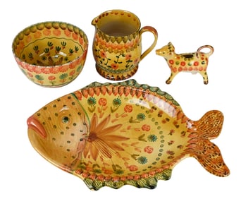 Modilgliani Italy Hand Painted Ceramic Table Top