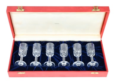 Set 6 Sevres France Crystal For Cartier Glasses
