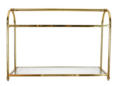 Brass & Glass Display Hanging Etagere