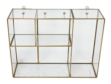 Terrain Brass & Glass Display Hanging Etagere