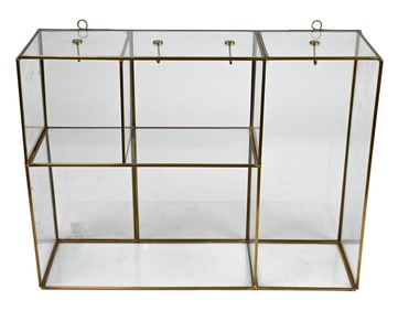 Terrain Brass & Glass Display Hanging Etagere