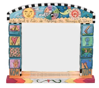 Sticks Hand Painted with Box Icon Mirror 1997