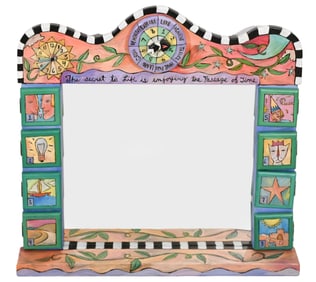 Sticks Hand Painted with Box Icon Mirror 1998