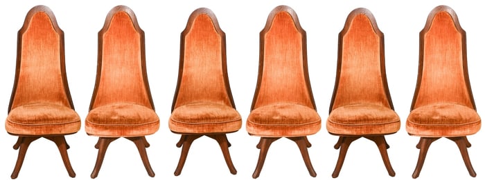 Chet Beardsley Designed MC Swivel Tall Back Chairs