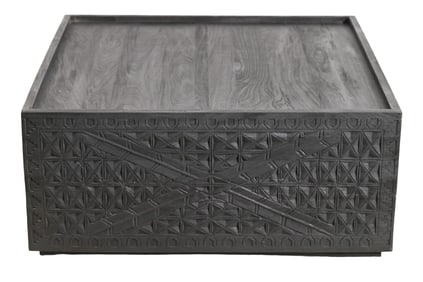 Mid Century Modern Abby Black Square Coffee Table
