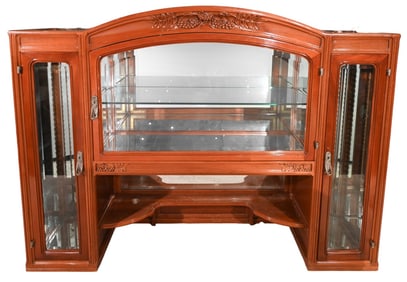Art Deco Hand Carved Mirrored Back Bar