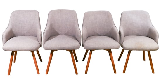 4 Modern Custom Upholstered Side Chairs