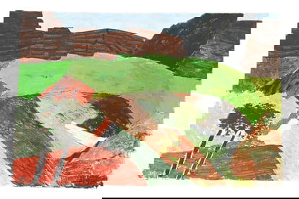 Ram Kumar Untitled Landscape Acrylic on Paper
