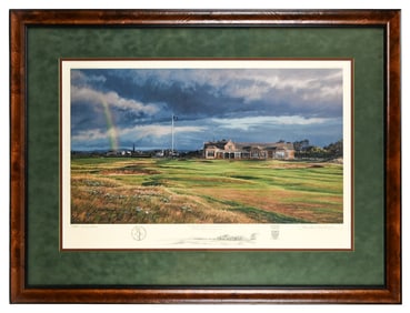 Linda Hartough Signed Lithograph Troon Golf Club