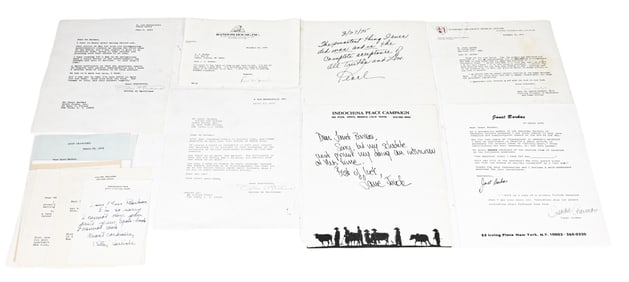 1970's Celebrity Signed Original Personal Letters