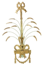 Antique Florentine Tole Wheat Wall Hanging