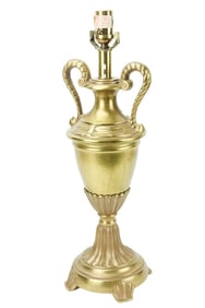 Urn Form Brass Tone Metal Neo Classical Lamp