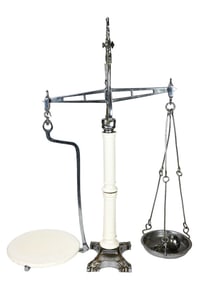 Antique W&T Avery Victorian Porcelain Chrome Scale