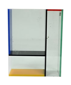 MOMA Mondrian Acrylic Geometric Shelf Vase