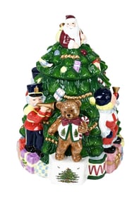 Spode Christmas Tree Porcelain Cookie Jar