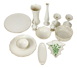 Collection Lenox Ivory w Gold Rim Tabletop Items