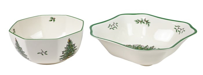 Collection Spode Porcelain Christmas Serving Items