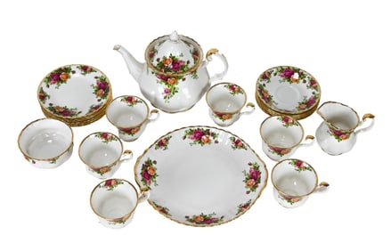 Royal Albert Country Roses Porcelain Tea Set for 6