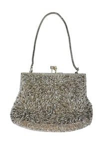 Vintage Crystal Bead Evening Purse