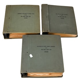 1933,1935, 1936 N.Y. Sun Location Scrapbooks