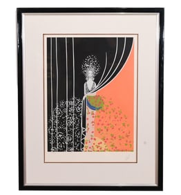 Erte Signed Numbered Original Silkscreen Printemps