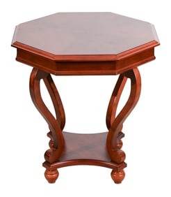 Bombay Furniture  Carved Octagon End Table