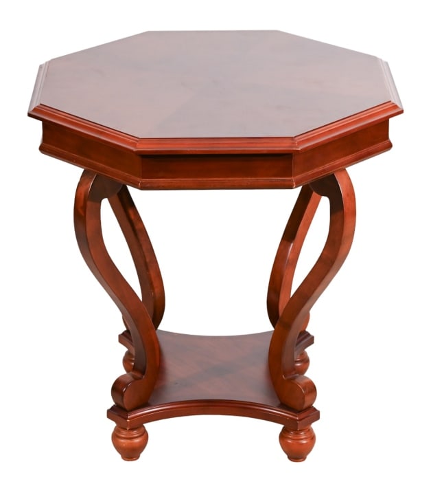 Bombay Furniture  Carved Octagon End Table (1 of 12)
